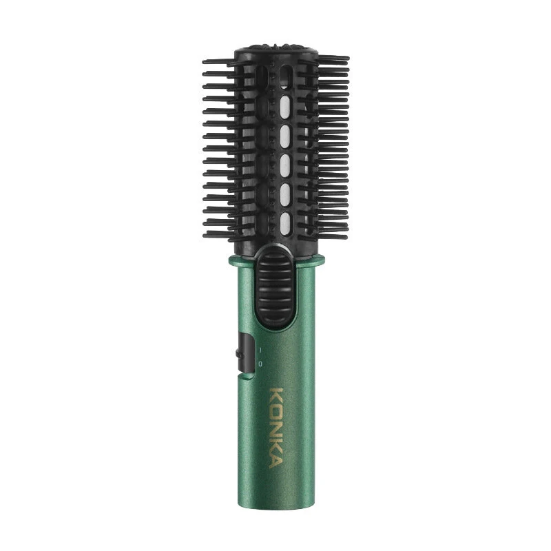 (image for) KONKA Mini Portable Hair Styling Kit Curling Iron Straightening Comb Hot Air Comb Hairdressing Set Large Curler Portable Travel Dual-Purpose Barber Curling Iron Straight Hair Comb